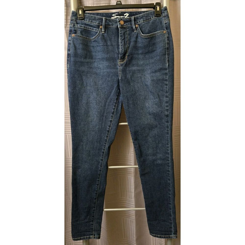7 Seven For All Mankind Women‎ Skinny Jeans Size 10 Dark Wash